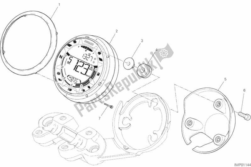 All parts for the Instrument Panel of the Ducati Scrambler Icon Dark USA 803 2020